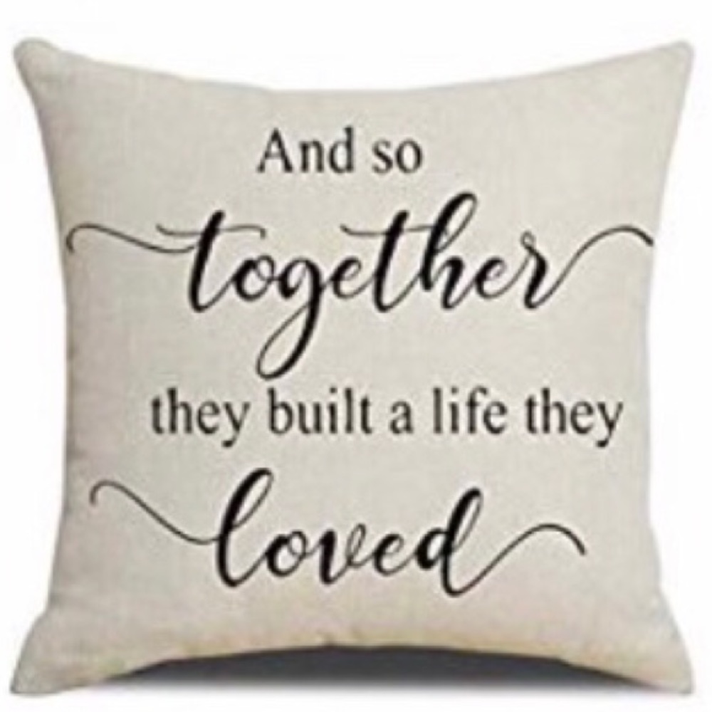 And So Together....Pillow Cover - Brand New